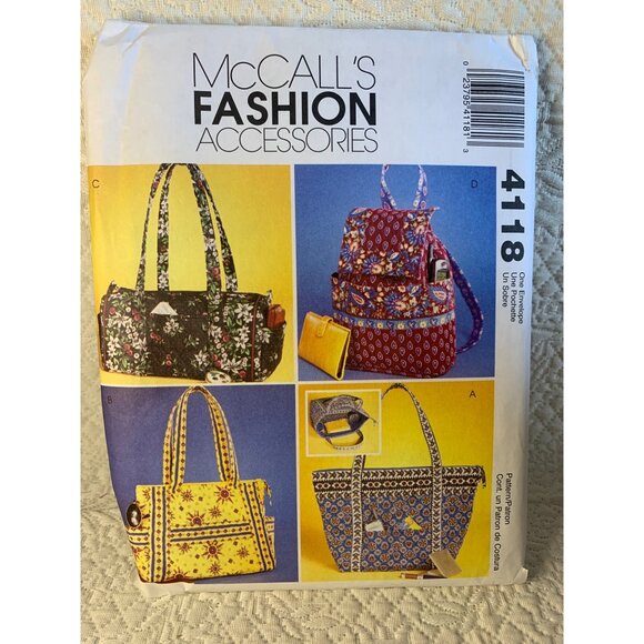 McCall's Misses Handbag Sewing Pattern 4118 - uncut - Picture 6 of 10